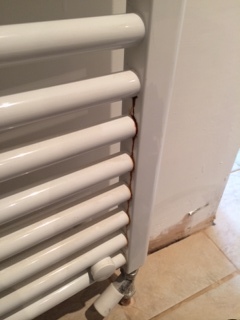Leaking towel radiator