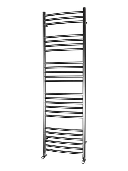 Picture of 500mm Wide 1600mm High  CURVED Stainless Steel Towel Radiator