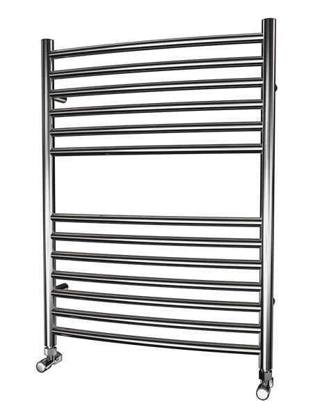 Picture of 600mm Wide 800mm High CURVED Stainless Steel Towel Radiator