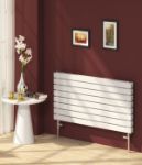 Picture of RIONE 600mm Wide 550mm High Designer Bathroom Radiator - White Double