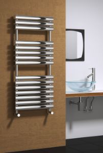 Picture of HELIN 500mm Wide 1120mm High Stainless Steel Designer Radiator