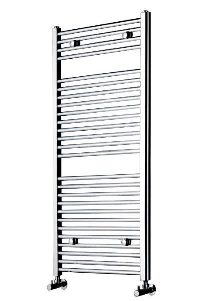 Picture of 500mm Wide 800mm High Chrome FLAT Eco Heated Towel Rail