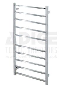 Picture of 530/870mm Square Tube Electric Towel Rail LEFT Hand Grey Cable IP22