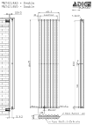 Technical Drawing for VERTICA White Vertical Radiator 420mm Wide 1800mm High - Double