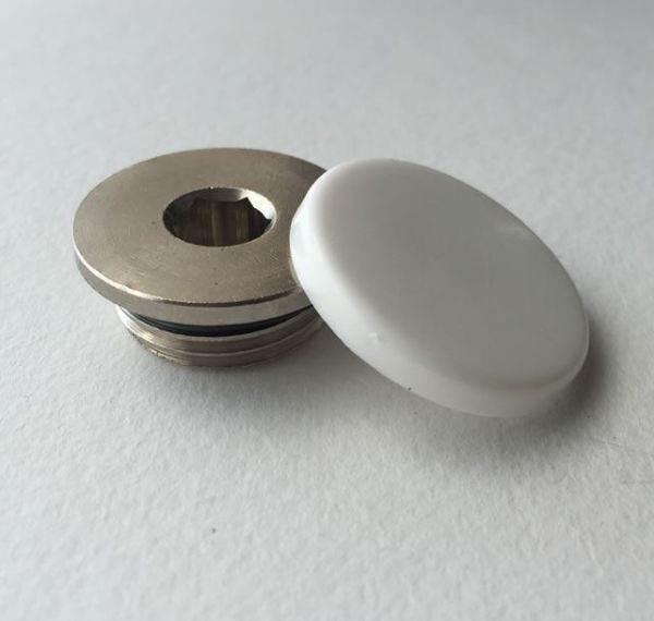 Concealed Blanking Plug & Cover Cap - White