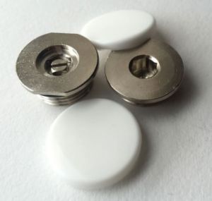 Concealed Blanking Plug & Bleed Valve with Cover Caps - White