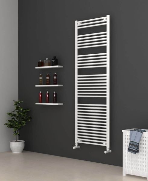 Picture of White Bathroom Towel Rail  600mm Wide 1750mm High