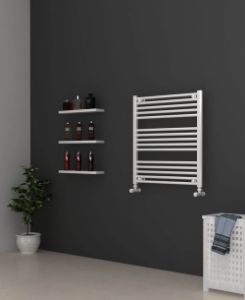 Picture of White Bathroom Towel Rail 700mm Wide 750mm High
