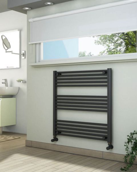 Picture of Anthracite Towel Radiator 800mm Wide 800mm High