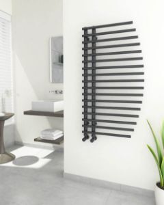 Picture of BESLANO Anthracite Towel Radiator - 550mm Wide 1000mm High