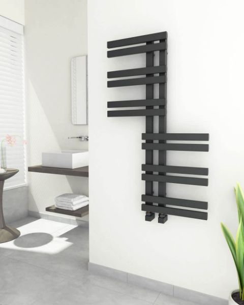 Picture of ZHIA Designer Anthracite Towel Radiator 600mm Wide 1000mm High