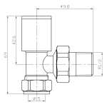 Picture of ANGLED Radiator Valves - Budget Option - Pair