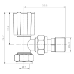 Picture of White ANGLED Radiator Valves - Budget Option - Pair