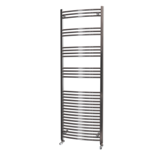 Picture of 600mm Wide 1800mm High Chrome Curved Towel Radiator