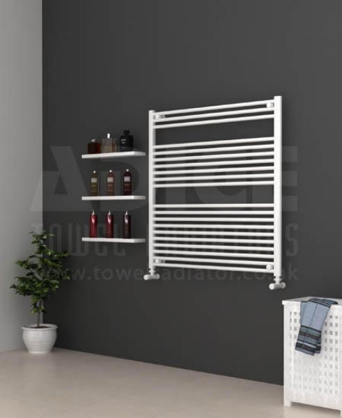 Picture of 1000/1000mm White Flat Towel Radiator