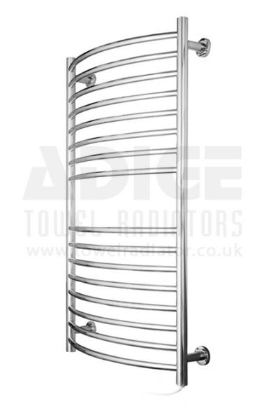 Picture of 600/1020mm CURVED Stainless Steel Electric Towel Rail