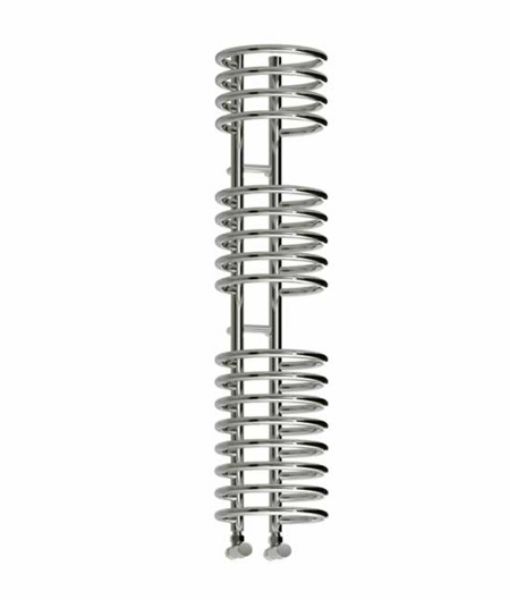 CLARO 300mm Wide 1200mm High Chrome Coil Designer Towel Radiator
