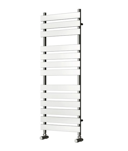 TRENTO 500mm Wide 1300mm High Chrome Designer Towel Radiator