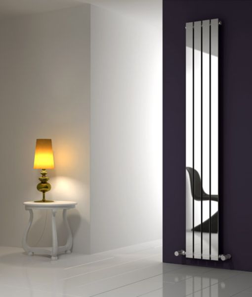 Picture of OSIMO 430mm Wide 1800mm High Designer Bathroom Radiator - Vertical Chrome