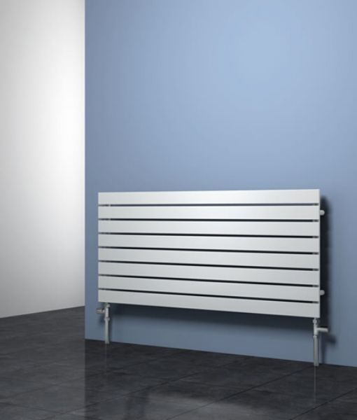 Picture of RIONE 1000mm Wide 550mm High Designer Bathroom Radiator - White Single
