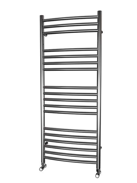 Picture of 500mm Wide 1200mm High CURVED Stainless Steel Towel Radiator