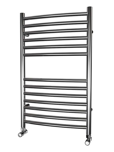 Picture of 500mm Wide 800mm High CURVED Stainless Steel Towel Radiator