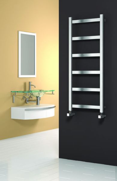 MINA 480mm Wide 1170mm High Stainless Steel Towel Radiator