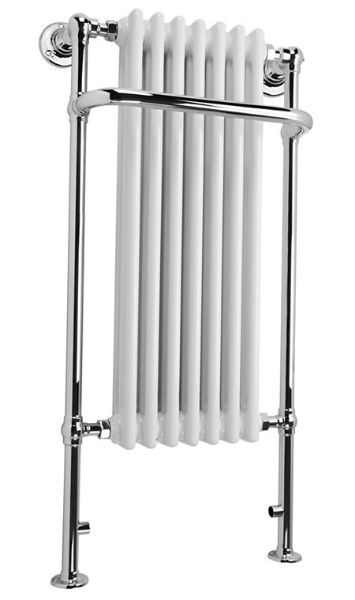 Picture of 7 Column Tall Traditional Floor Standing Towel Rail with Front Rail