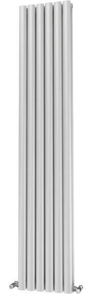 Picture of OLIVER 348mm Wide 1600mm High Elliptical Tube Radiator - White Double