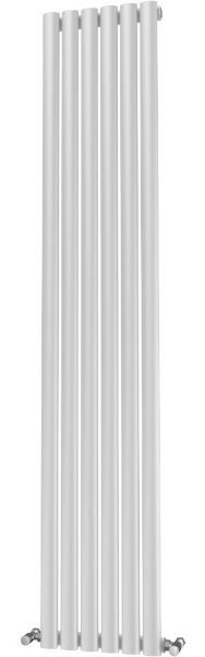 Picture of OLIVER 348mm Wide 1600mm High Elliptical Tube Radiator - White Single