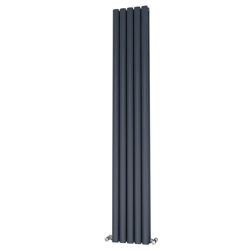 VERTICA 290mm Wide 1600mm High Elliptical Tube Radiator - Anthracite Double