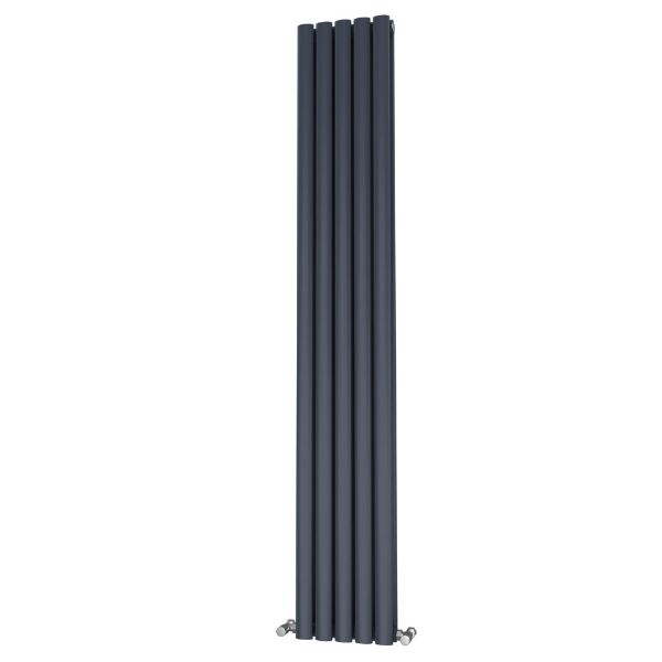Picture of OLIVER 290mm Wide 1800mm High Elliptical Tube Radiator - Anthracite Double
