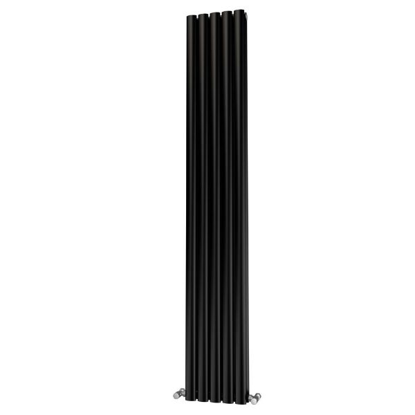 Picture of OLIVER 290mm Wide 1800mm High Elliptical Tube Radiator - Black Double