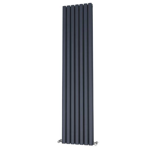 Picture of OLIVER 406mm Wide 1600mm High Elliptical Tube Radiator - Anthracite Double