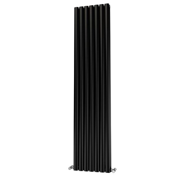 Picture of OLIVER 406mm Wide 1800mm High Elliptical Tube Radiator - Black Double