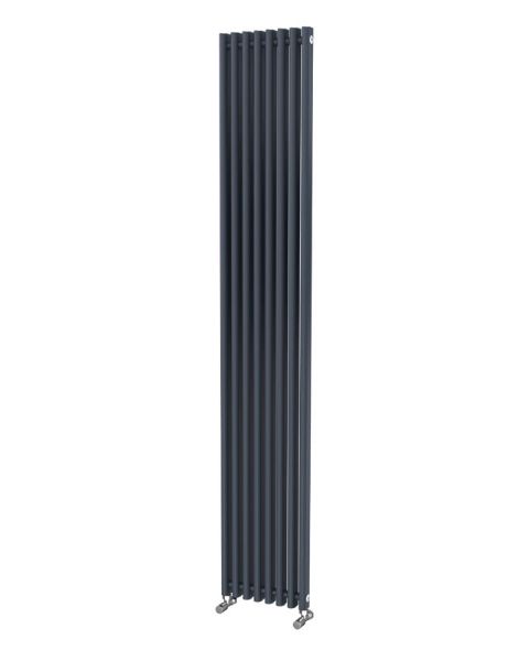 Picture of LOLA 305mm Wide 1800mm High Aluminium Radiator - Anthracite Single