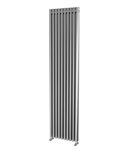 Picture of ORLANDA 425mm Wide 1800mm High Oval Tube Aluminium Radiator - Oxidised