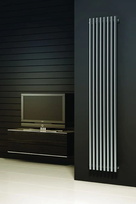 ORTHIA 295mm Wide 1800mm High Stainless Steel Radiator - Satin