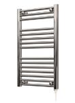 Picture of 500mm Wide 750mm High Chrome Flat Pre-Filled Electric Towel Rail - Standard