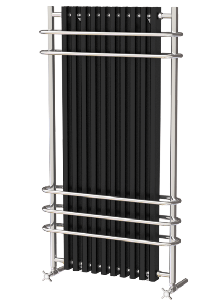 Picture of LADONNA 570mm Wide 1000mm High Aluminium Traditional Column Radiator - Black