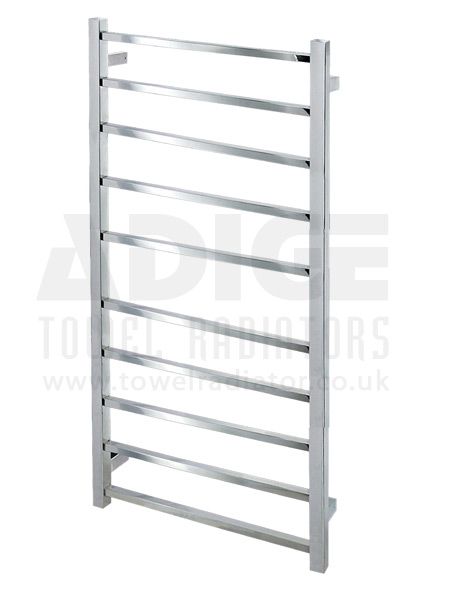 Picture of 530/870mm Square Tube Electric Towel Rail LEFT Hand Grey Cable IPX5