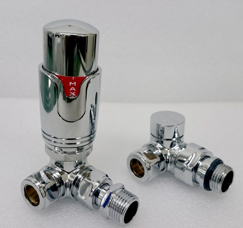 Thermostatic Radiator Valve | Corner TRV (minimal projection)