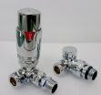 Picture of Thermostatic Chrome Corner Radiator Valve (TRV) | Bi-directional 15mm x 1/2inch