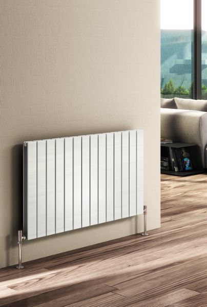 Picture of FLAT 440mm Wide 600mm High Designer Bathroom Radiator - White Double
