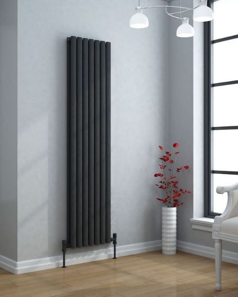 VERTICA 1500x420mm Anthracite Double Panel Modern Designer Radiator