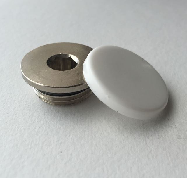Concealed Blanking Plug Cover Cap White