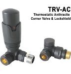 Thermostatic Anthracite Corner Valve - Set