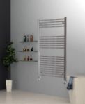 600mm Wide 1200mm High Chrome Flat Towel Radiator