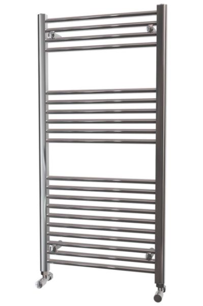 600mm Wide 1200mm High Chrome Heated Towel Rail