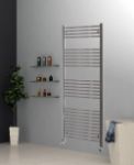 600mm Wide 1600mm High Chrome Flat Towel Radiator